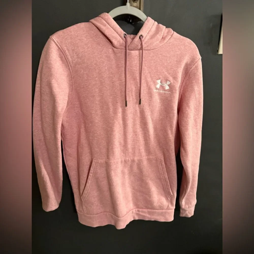 Under Armour Pink Men's Fleece Hoodie Size Small UA Icon